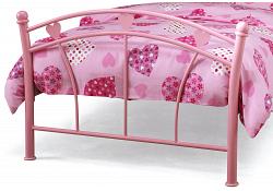 2ft6 Small Single Pink Metal Bed Frame 3